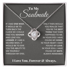 To My Soulmate - Love Knot Necklace